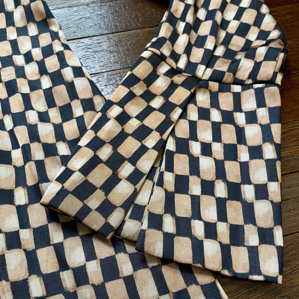 Abercrombie & Fitch Brown Checker Pattern Long Sl… - image 4